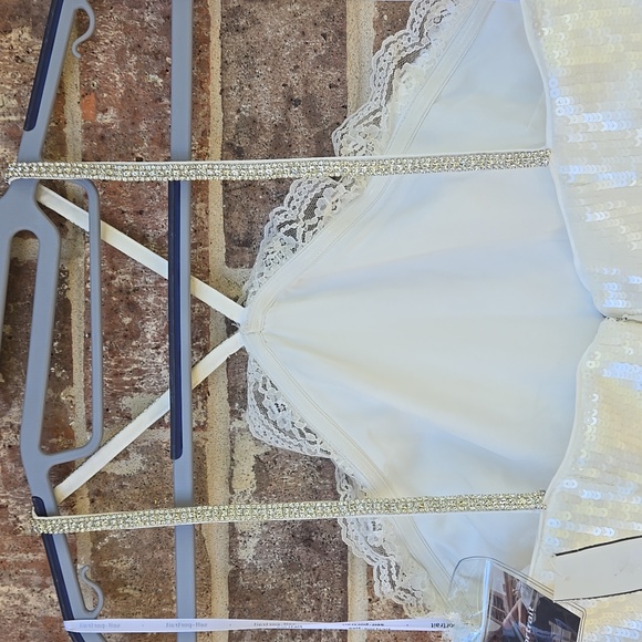 Self-Portrait Sequin Halter Mini Dress Size 8 Nwt - Picture 8 of 12